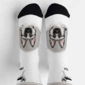 Zilveren Sable Duitse Herder Hond Met Aangepaste N Sokken (Top)