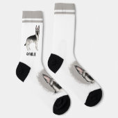 Zilveren Sable Duitse Herder Hond Met Aangepaste N Sokken (Rechts)