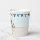 Zilveren Sable Duitse Herder Kleurrijke Verjaardag Papieren Bekers (Links)