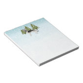 Zilveren Sable Duitse Herder Snowy Winter Bos Notitieblok (Schuin)