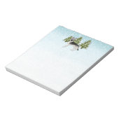 Zilveren Sable Duitse Herder Snowy Winter Bos Notitieblok (Linkerzijde)