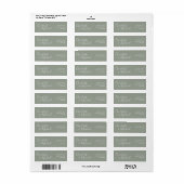 Zilveren Sage Signature Adreslabel Etiket (Full Sheet)