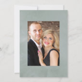 Zilveren Salie Eucalyptus Geometrische Trouwfoto Save The Date (Achterkant)