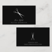 Zilveren Salon Hair Stylist Schaar Chic Elke Kleur Visitekaartje (Voorkant / Achterkant)