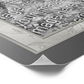 Zilveren Satijnen Boogframe Maak Je Eigen Foto  Poster (Hoek)