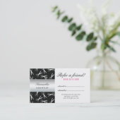 zilveren schaar | Een vriend doorverwijzen Aanbevelingskaartje (Staand voorkant)