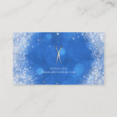 Zilveren Schaar Sprookje Blauw Haar Stylist Visitekaartje (Achterkant)