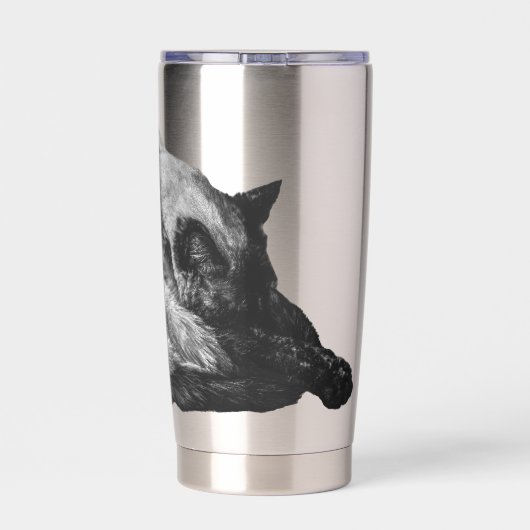 zilveren schaduw mok geïsoleerde drinkbeker (Achterkant)