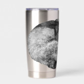 zilveren schaduw mok geïsoleerde drinkbeker (Voorkant)