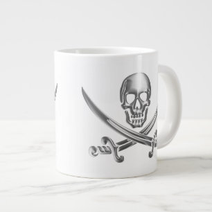 Zilveren Schedel en Gekruiste Zwaarden Grote Koffiekop