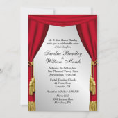 Zilveren scherm bruiloft uitnodiging (Voorkant)