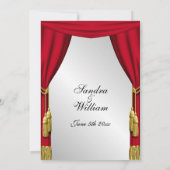 Zilveren scherm bruiloft uitnodiging (Achterkant)