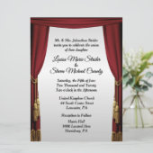 Zilveren scherm film thema trouw uitnodiging (Staand voorkant)