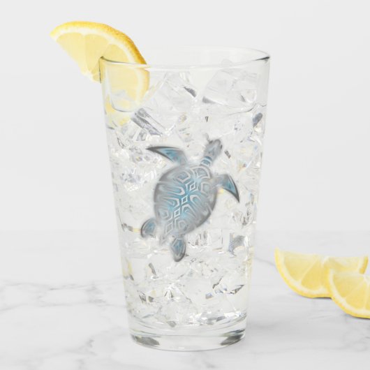Zilveren schildpadden glas (Voorkant ijs)