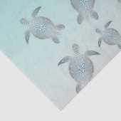 Zilveren schildpadden strandstijl tissuepapier (Detail)