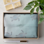 Zilveren schildpadden strandstijl tissuepapier (Geschenk)