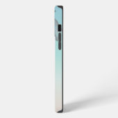 Zilveren schildpadden Turquoise Kust Maritiem iPhone Hoesje (Linkerkant)