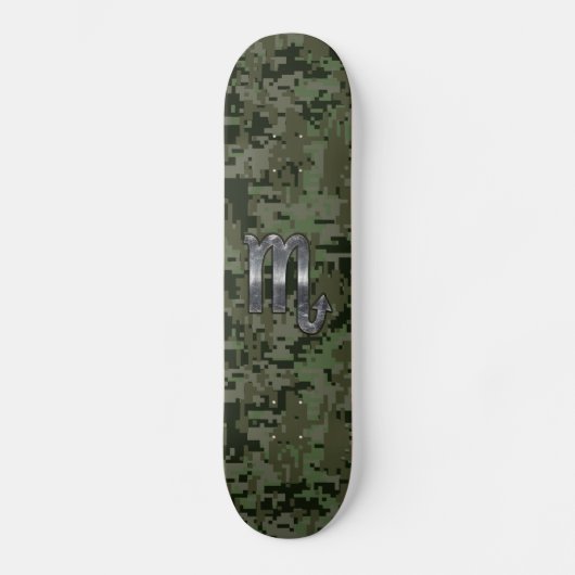 Zilveren Schorpioen Sterrenbeeld Bosland Digital C Skateboard (Voorkant)