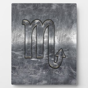 Zilveren Schorpioen Sterrenbeeld Metalen Stijl in  Fotoplaat