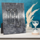 Zilveren Schorpioen Sterrenbeeld Metalen Stijl in Fotoplaat (Zijkant)