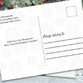 Zilveren Script Vrolijke Kerstfoto Feestdagenkaart