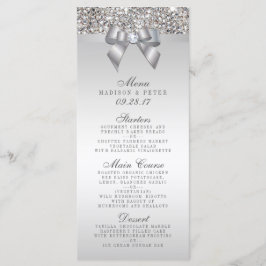 Zilveren Sequins Bow Wedding Menu