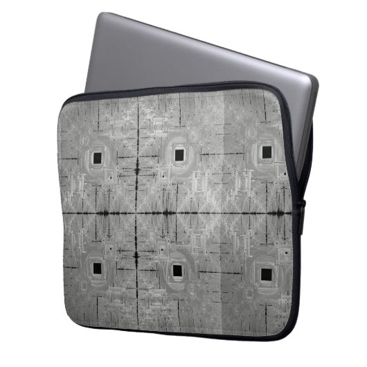 Zilveren Serenade laptoptas Laptop Sleeve (Voorkant Links)