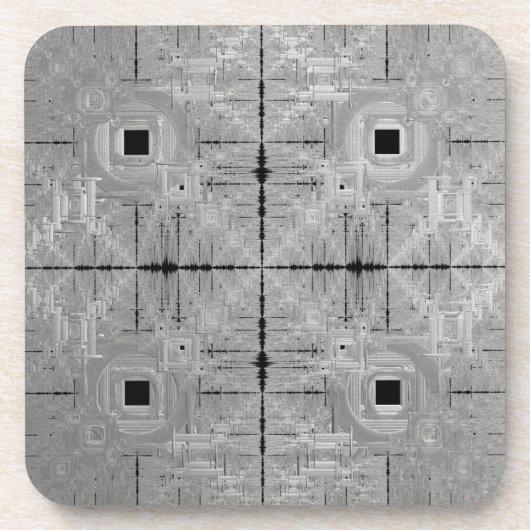 Zilveren Serenade Plastic Onderzetters (Voorkant)