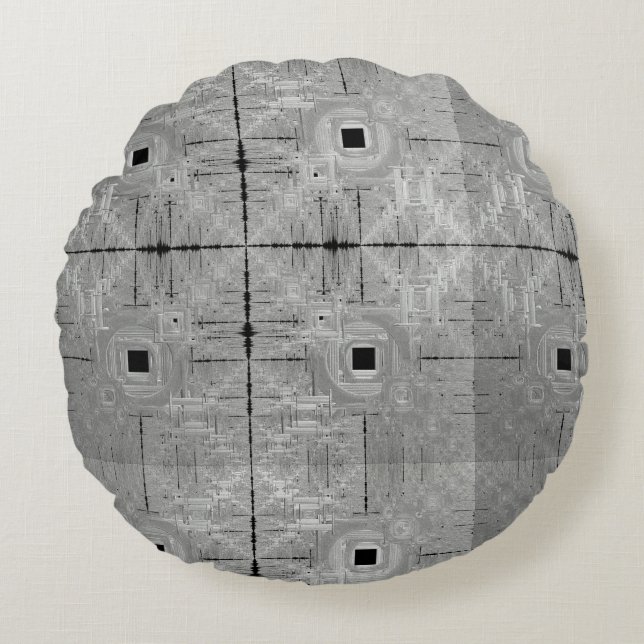 Zilveren Serenade Rond Kussen (Voorkant)