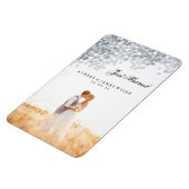 Zilveren Shimmer Licht Douche Huwelijk Aankondigin Magneet (Linkerzijde)