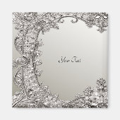 Zilveren Sieraad Moderne Magneet (Voorkant)