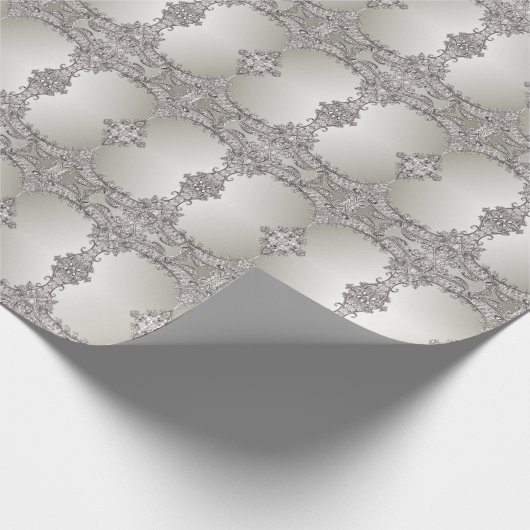 Zilveren Sieraard Modern Inpakpapier (Hoek)