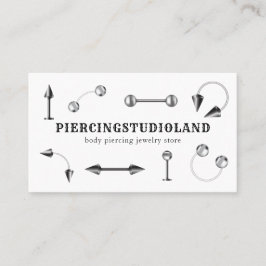Zilveren Sieraden Kunstenaar Body Piercing Visitekaartje