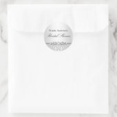 Zilveren Sieraden & Parels Bruiloft Sticker (Tas)