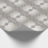 Zilveren Sierlijk Modern Inpakpapier (Hoek)