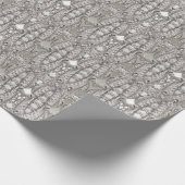 Zilveren Sierlijk Moderne Inpakpapier (Hoek)