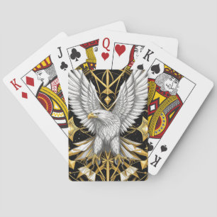 Zilveren Sierlijke Adelaar Pokerkaarten