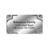 Zilveren Sjabloon Etiket (Voorkant)