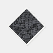 Zilveren Slang Print Papier Cocktail Servetten (Hoek)