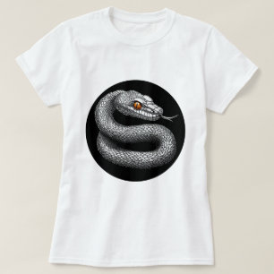 Zilveren slang t-shirt