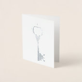 Zilveren sleutel folie kaarten (Voorkant)