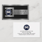 Zilveren Sleutel Frame Op Auto Moer Logo Visitekaartje (Voorkant / Achterkant)