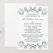 Zilveren Slierten 25e Huwelijksjubileum Kaart (Voorkant / Achterkant)