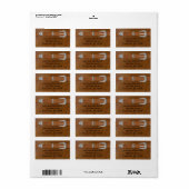 Zilveren sluiting en leder etiket (Full Sheet)