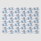 Zilveren Sneeuwmannen Tissuepapier (Voorkant)