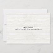 Zilveren Sneeuwvlok 3 Fotocollage Merry Feestdagenkaart (Achterkant)