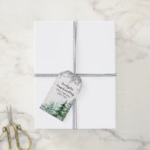 Zilveren sneeuwvlok bos Favor Gift Label Cadeaulabel (Met Touw)