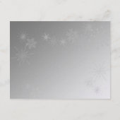Zilveren Sneeuwvlok Bruiloft Feest Informatiekaartje (Achterkant)