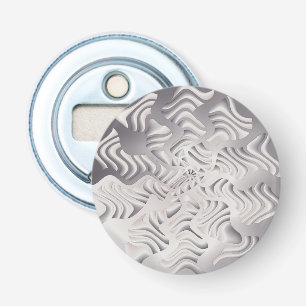 zilveren sneeuwvlok button flesopener