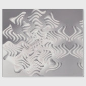 zilveren sneeuwvlok cadeaupapier (Vlak)